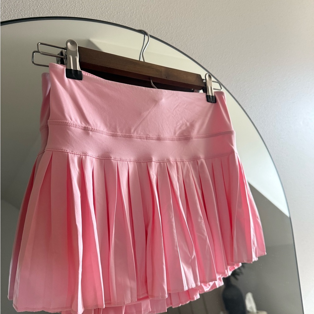 Pleated Pink Circle Skirt - Women's Skater Style